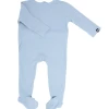 Sweet Bamboo Infant Clothing Bashful Blue Footie W/Bum Flap