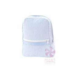 Oh Mint Baby Accessories Baby Blue Seersucker Sm Backpack