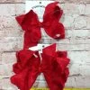 Beckys RED RUFFLED BOW Baby Accessories