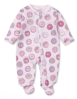 Baby Registry Doughnuts Print Zip Footie