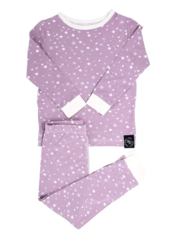 Sweet Bamboo Stars Purple Kid Pj Set Infant Clothing