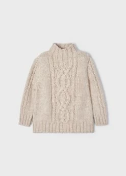 Mayoral Fall Oatmeal Braided Sweater New Arrivals