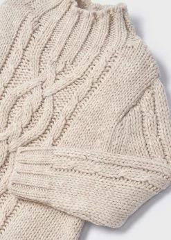 Mayoral Fall Oatmeal Braided Sweater New Arrivals