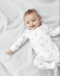 Baby Registry White Sheep Footie