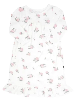 Sweet Bamboo Roses White Boho Dress Infant Clothing