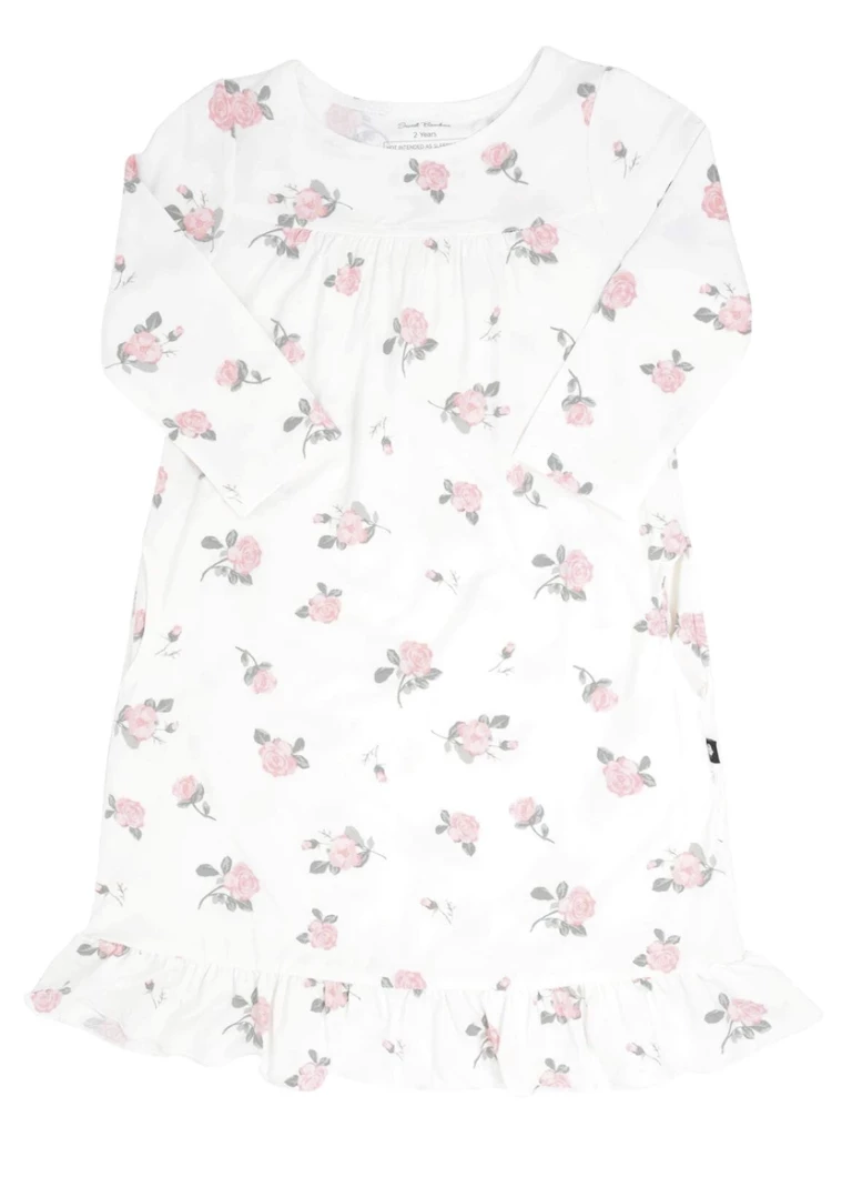 Best Pirce ๐ฏ Sweet Bamboo Roses White Boho ๐ Dress Infant Clothing โจ 1 Sweet Bamboo Roses White Boho Dress Infant Clothing