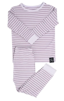 Sweet Bamboo Purple Stripe Kid Pj Set Infant Clothing
