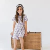 Sweet Bamboo Swirly Girl Dress Purple Hibiscus