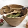 Mudpie Decor Wood Bowl W/Server SET
