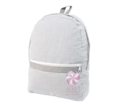 Oh Mint GREY SEERSUCKER MED BACKPACK