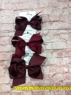 Beckys Baby Accessories Maroon Hairbow