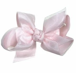 BEYOND CREATION 4.5'' Large Layered Bow Powder Pink Baby Accessories