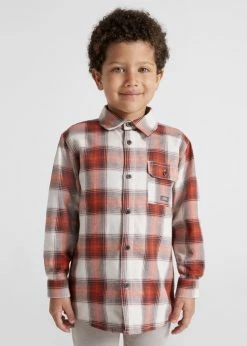 Mayoral Fall New Arrivals Rust Plaid Shacket