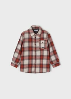 Mayoral Fall New Arrivals Rust Plaid Shacket
