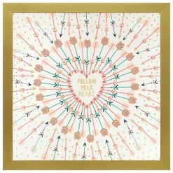 GBA 15x15 Metallic Fr Arrow Heart Decor