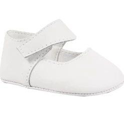 Baby Deer Wh Leather MJ W/mono Strap Shoes