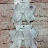 Beckys WHITE RUFFLED BOW Baby Accessories