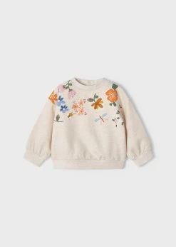 Mayoral Fall New Arrivals Embroidered Flowered Sweater Legging Set