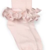 Baby Registry Pink Ruffle Lace Turn Cuff Socks 1 Pair