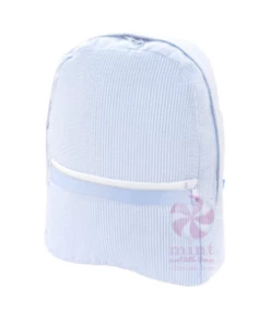 Oh Mint BABY BLUE MEDIUM SEERSUCKER BACKPACK Baby Accessories