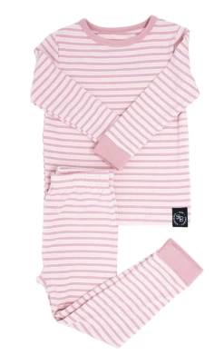 Sweet Bamboo Pink Stripe Kid Pj Set