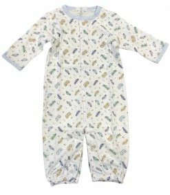 BABY LOREN Vintage Cars Pima Converter Gown Infant Clothing