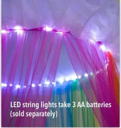 HEARTHSONG Toys Light Up Rainbow Canopy