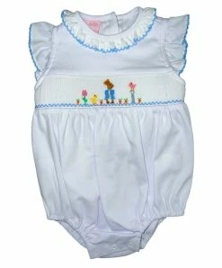 Petit Bebe/Petit Ami/Claire & Charlie Spring/Summer 2023 Peter Rabbit White Girls Bubble