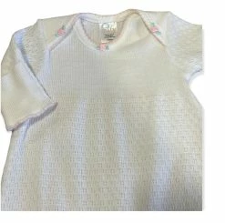 Baby Registry Paty White W/Pink Rosettes Gown