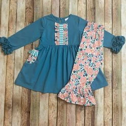 Natalie Grant Fall NG Fall Floral Ruffle Dress Set New Arrivals