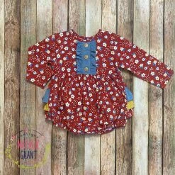 Natalie Grant Fall New Arrivals NG Floral Knit Ruffle Bubble