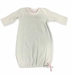 Paty Mint W/Pink Trim Lap Shoulder Gown