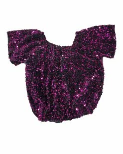 Bratty Maddy Hot Pink/Black Sequin Top 50% Off Fall Clothing