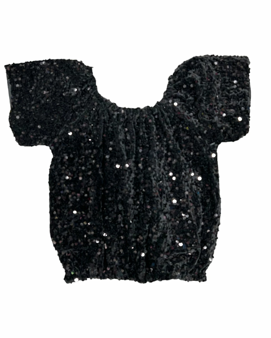 Wholesale 🔔 Bratty Maddy Black Sequin Top 50% Off Fall Clothing 🎉 2 Bratty Maddy Black Sequin Top 50% Off Fall Clothing