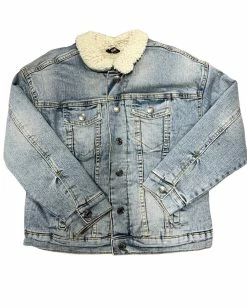 Silver Jeans New Arrivals Girls Denim Sherpa Jean Jacket