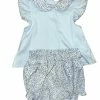 Petit Bebe/Petit Ami/Claire & Charlie Blue Floral Print Bloomer Set