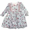 Petit Bebe/Petit Ami/Claire & Charlie Fall New Arrivals Floral Dress W/Ruffles On Side