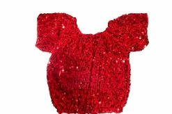 Bratty Maddy Red Sequin Top 50% Off Fall Clothing