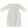 Infant Clothing Paty Mint W/Blue Trim Lap Shoulder Gown