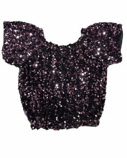 Bratty Maddy Pink/Black Sequin Top