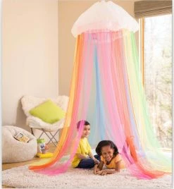 HEARTHSONG Toys Light Up Rainbow Canopy