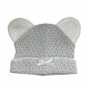Paty Infant Clothing Grey Bear Cap W/Grey Trim