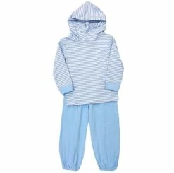 Baby Loren Fall Blue Stripe Hoodie Pant Set New Arrivals