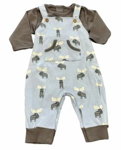 Kissy Kissy Infant Clothing Kissy Love Moose Tracks Overall Set