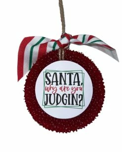 Freshies Gifts Santa Judgin Premium Freshie W/ Ribbon