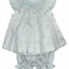 Petit Bebe/Petit Ami/Claire & Charlie Spring/Summer 2023 Clara Lt. Blue Floral Angel Wing Bloomer Set
