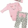 Little Me Infant Clothing Kitty Leopard 2pc W/headband Set