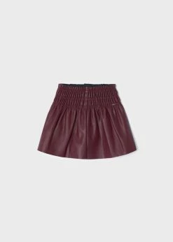 Mayoral Fall Blackberry Leatherette Shorts