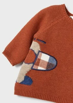 Mayoral Fall New Arrivals Rust Airplane Sweater Pant Set