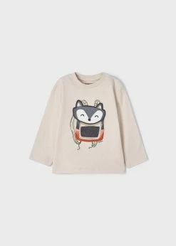 Mayoral Fall Oatmeal Owl Long Sleeve Tee New Arrivals